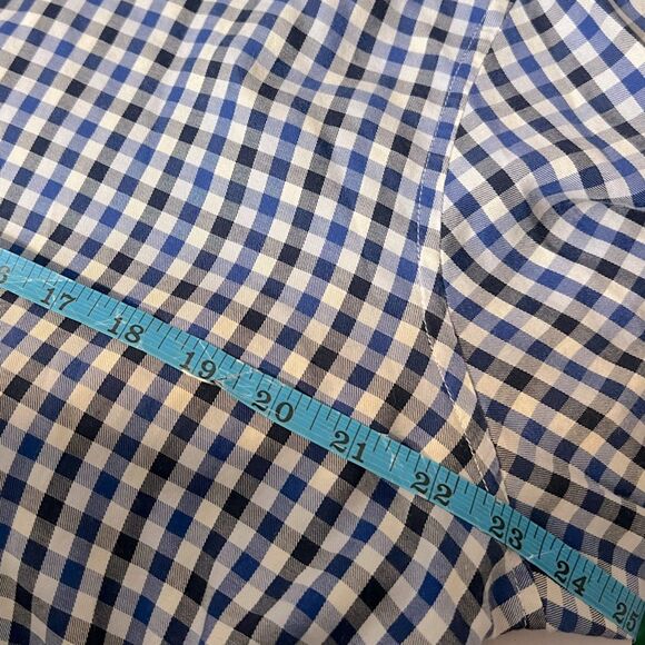 Tasso Elba Mens Button Down Dress Shirt w Contrast Cuffs Big Tall 17-17.5” Neck - Picture 10 of 12